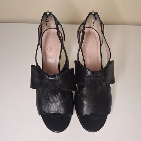 Kate Spade New York Imelda leather bow stilleto heels, sold as is SZ 7.5 - Picture 3 of 10